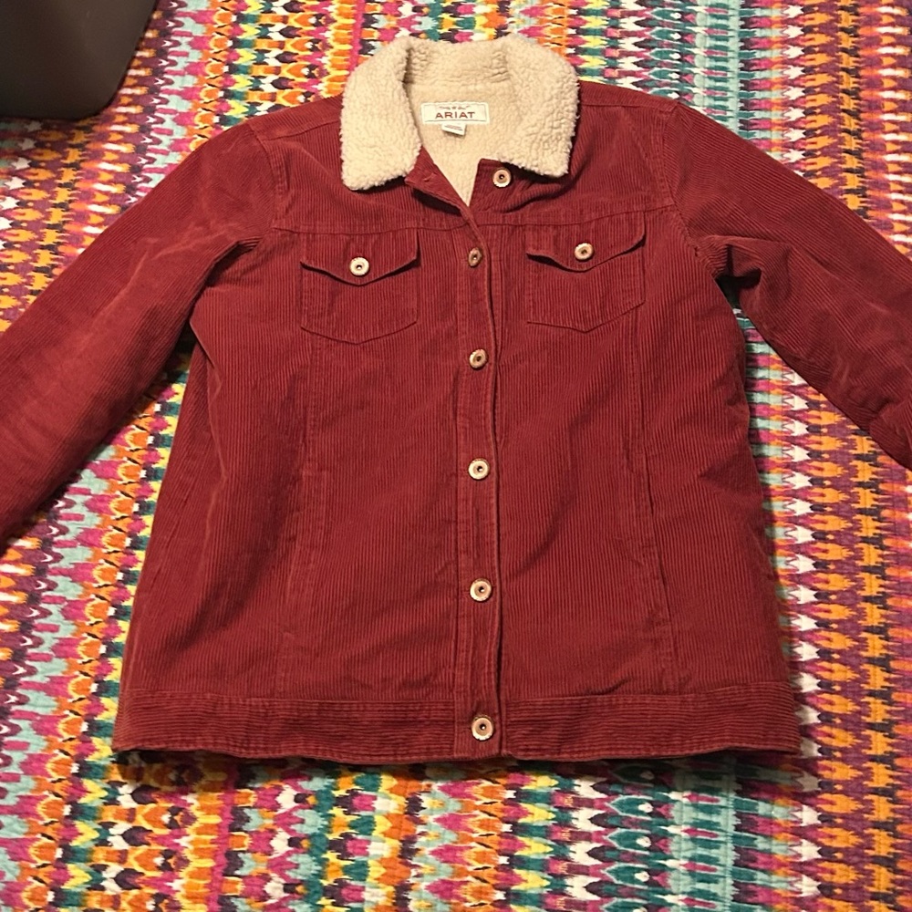 Ariat Women's Red Corduroy Western Winter Jacket
